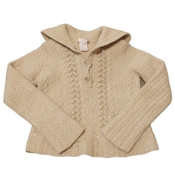 Rebecca Taylor Merino Wool Hoodie Sweater - Picture 1 of 8